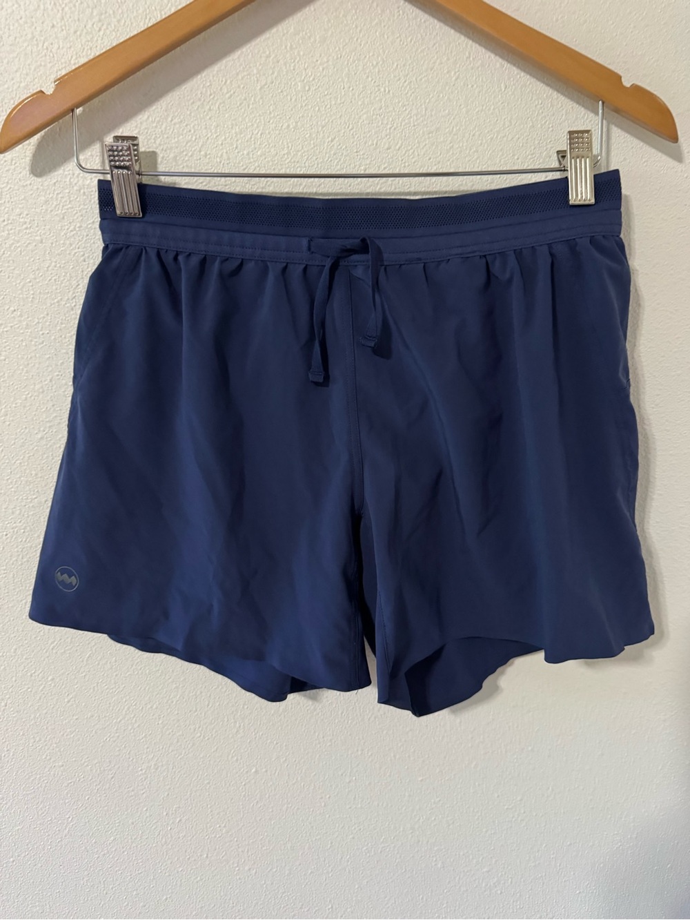 Janji AFO Lined Shorts Indigo Blue Zip Pocket Running Workout Gym-Small